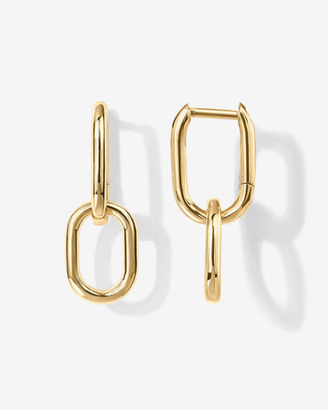 Convertible Paper Clip Link Hoops