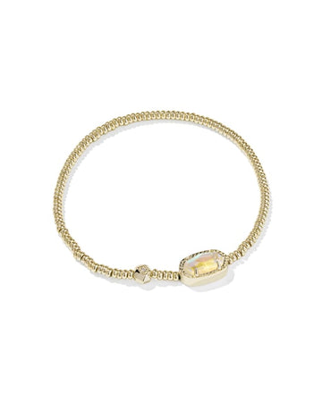 Grayson Gold Stretch Bracelet in Dichroic Glass